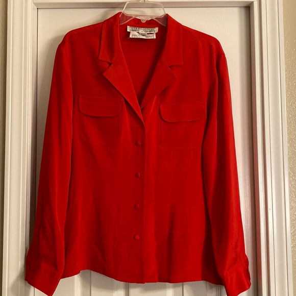 Vintage Starington Blouses by Charlotte Saks Fifth Avenue Collection Silk Top 16 - Picture 1 of 5